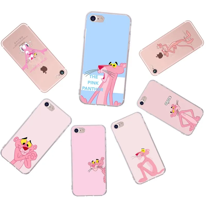 SICOOTE ультра тонкий чехол для iphone 8 милый мультфильм узорчатый розовый пантера