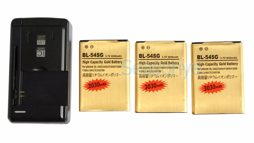 Seasonye 3x3030 мА · ч BL 54SH 54SG золотистый сменный аккумулятор + универсальное зарядное