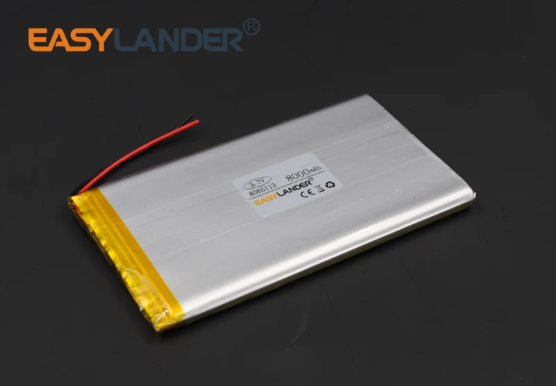 10 шт./лот 3,7 V 8000mAh 8065113 перезаряжаемый литий-полимерный литий-ионный аккумулятор для Bluetooth ноутбука электронная книга банк питания Портативн...