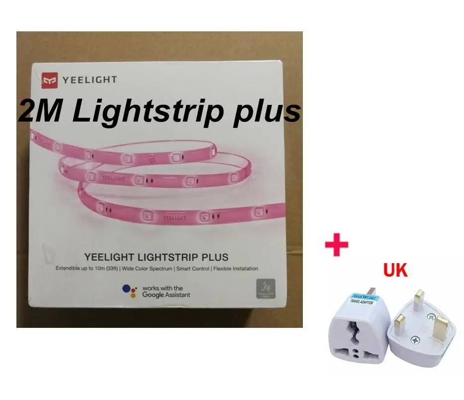 add UK plug Xiaomi mi jia yee светильник полоса плюс светодиодный светильник растягивающийся до 10 м умный для mi home yee светильник App Wifi - Цвет: add UK plug