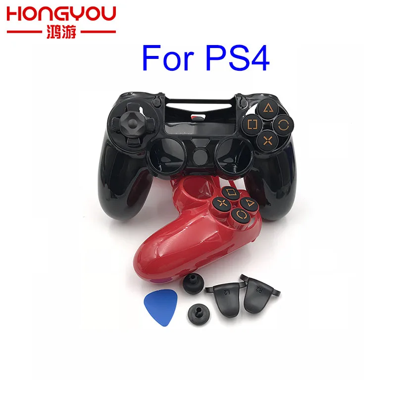 12 шт. жесткий защитный чехол Крышка корпуса для ухода за кожей кожи Dualshock 4 PS4 тонкий поляризационный фильтр Pro контроллер геймпад с украшением в виде кристаллов Joypad Protector