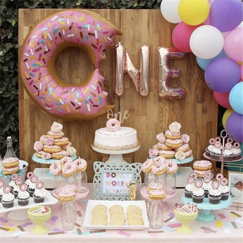 Розовый пончик ярлыки бутылки с водой сладкий Пончик вечерние Декор Baby Shower