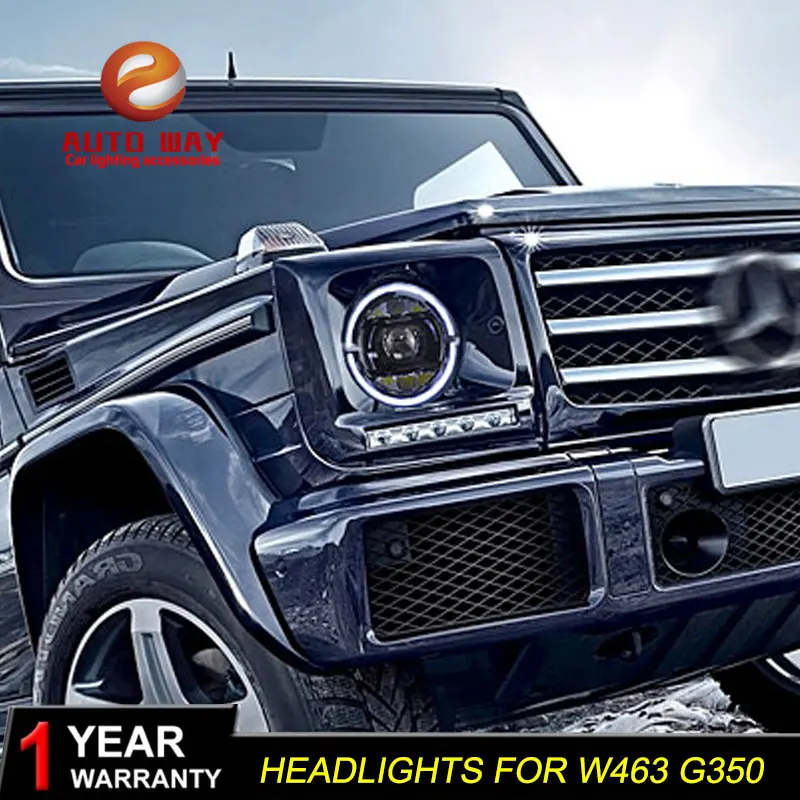 Автомобильный стайлинг фары чехол для Mercedes-Benz w463 G350 G500 G55 G63 фары DRL Объектив Двойной Луч Биксенон HID