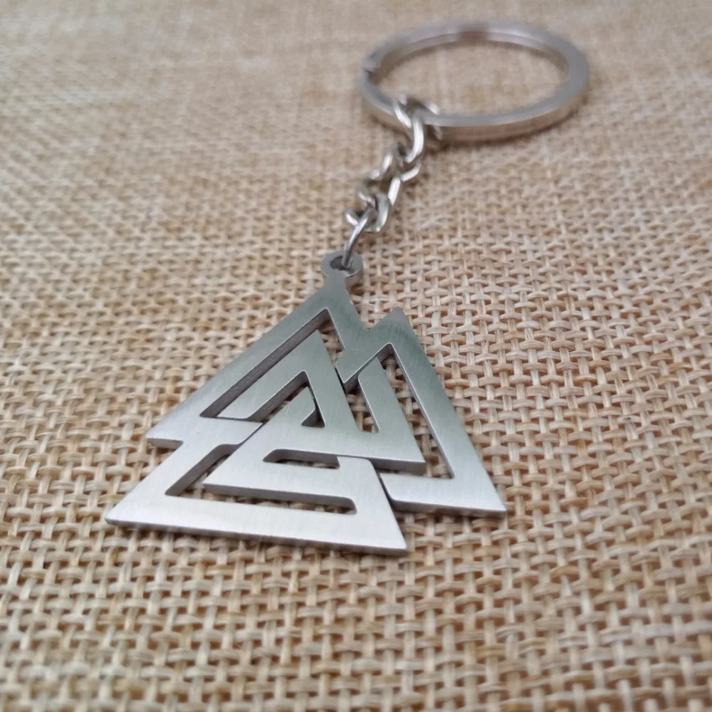 SanLan нержавеющая сталь Норвегия Valknut брелок Одина символ Для мужчин Viking брелок-талисман амулет