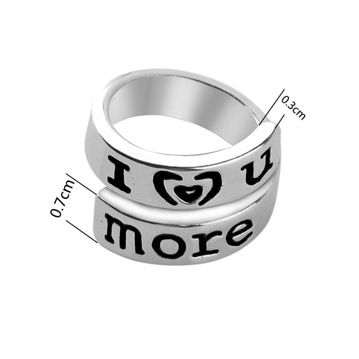 2 шт. я люблю тебя больше всего Обещание Кольца Valentine's Jewelry подарок на память для