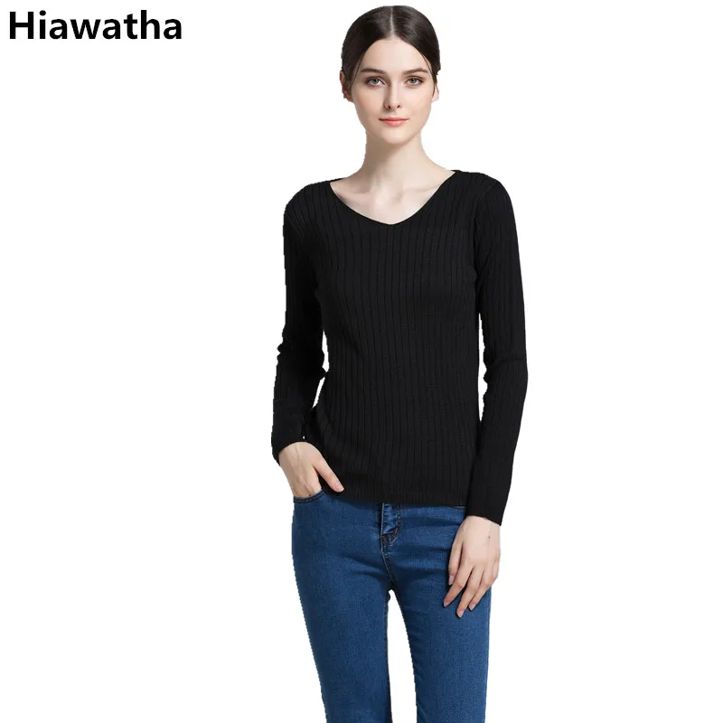 Гайавате осень-зима Одноцветный пуловер женское платье с v-образным воротом