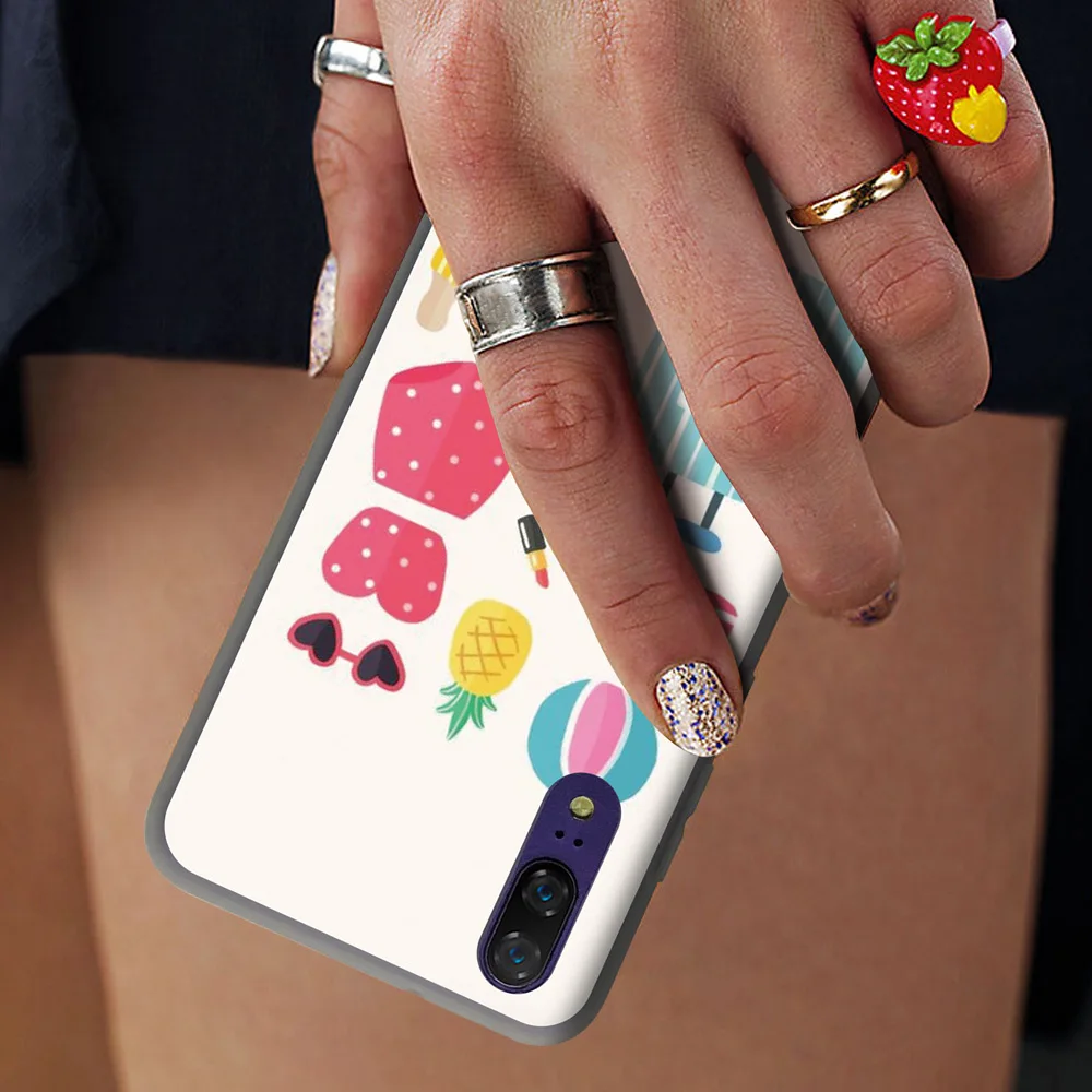 CASEIER Модный летний чехол для Huawei P Smart Mate 20 10 P20 P30 Pro матовый Honor 9 7A 7C 8X задняя крышка