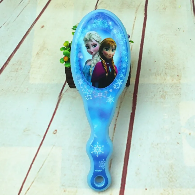 Disney beauty& модные игрушки гребешок для девочки Массажная щетка с подушечкой, наполненной воздухом, замороженная София принцесса Эльза и Анна мультяшная расческа ПВХ