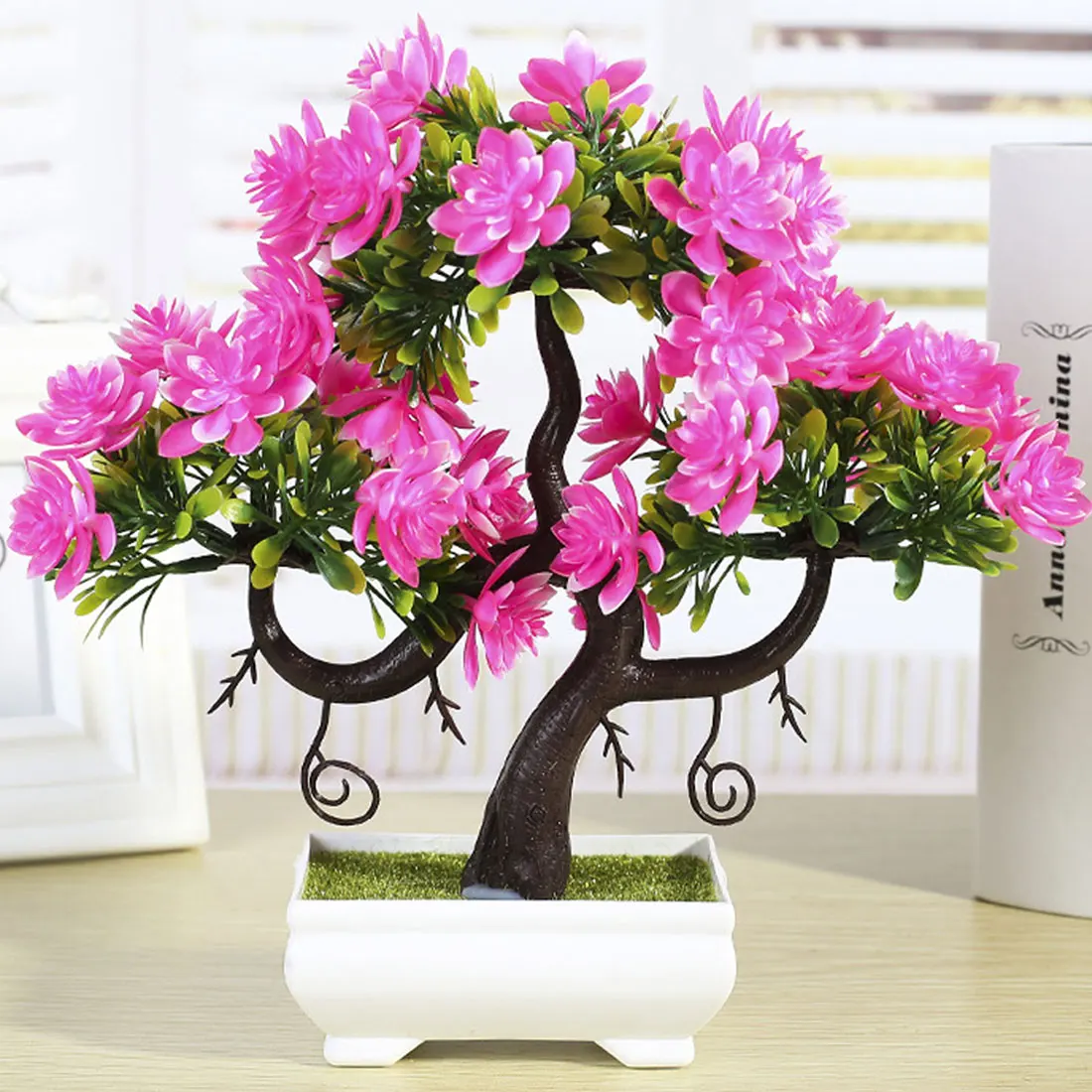 

Birthday Party Decorations Artificial Plants 1PC Emulate Bonsai Wedding Decorative Artificial Flowers Fake Pot Plants Ornaments