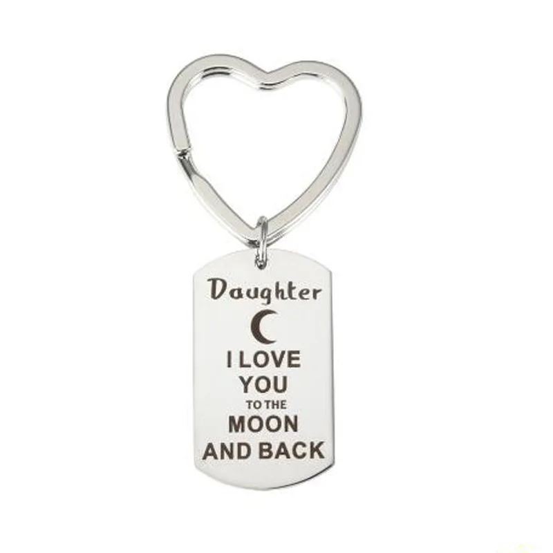 Брелок из нержавеющей стали с надписью I Love You To The Moon And Back|Брелоки| |