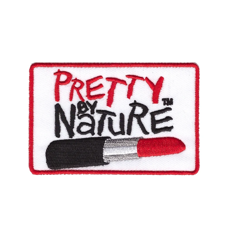Pretty by nature брендовые нашивки для одежды с губной помадой вышивкой цветные на