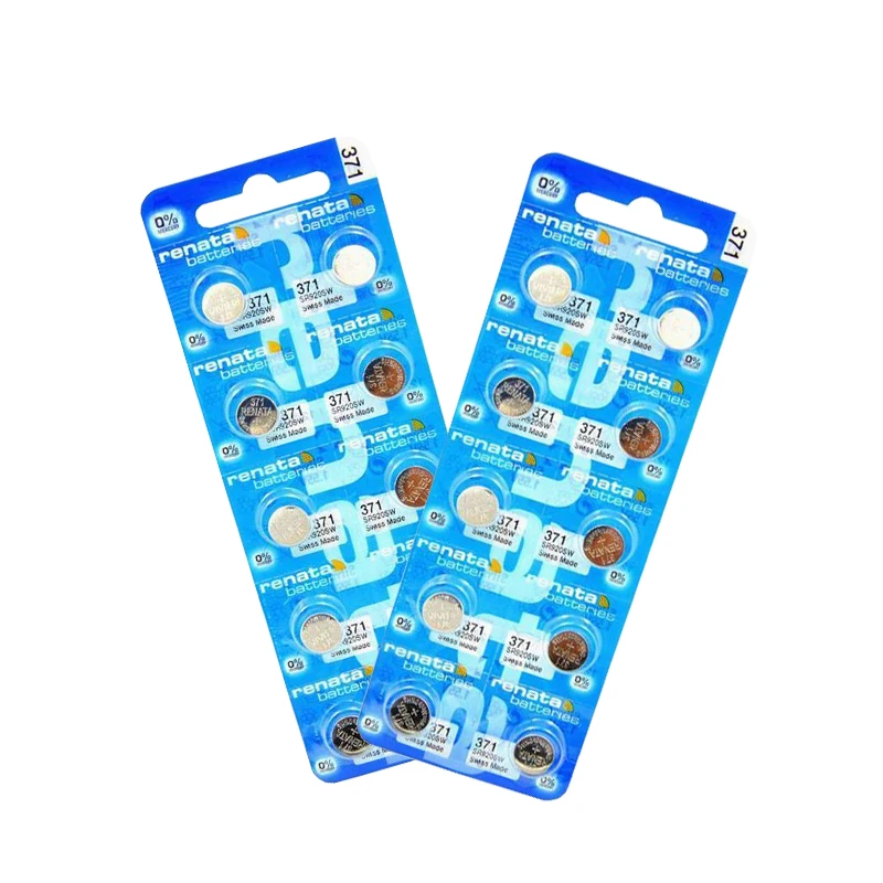 

20Pcs/2packs Renata Brand 371 1.55V Button Cell Batteries SR920SW LR69 LR920 AG6 Watch Battery