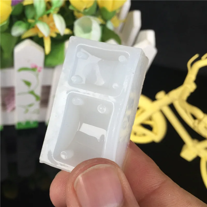 Кристалл 4 отверстия браслет плесень эпоксидной смолы ювелирных кулон решений