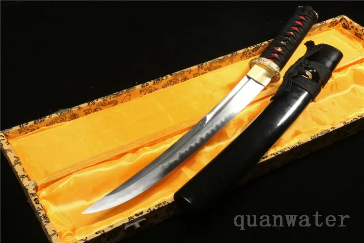 21' Дамасская сложенная стальная ГЛИНА ЗАКАЛЕННОЕ EUNOKUBI-ZUKUR японский короткий самурайский меч Танто