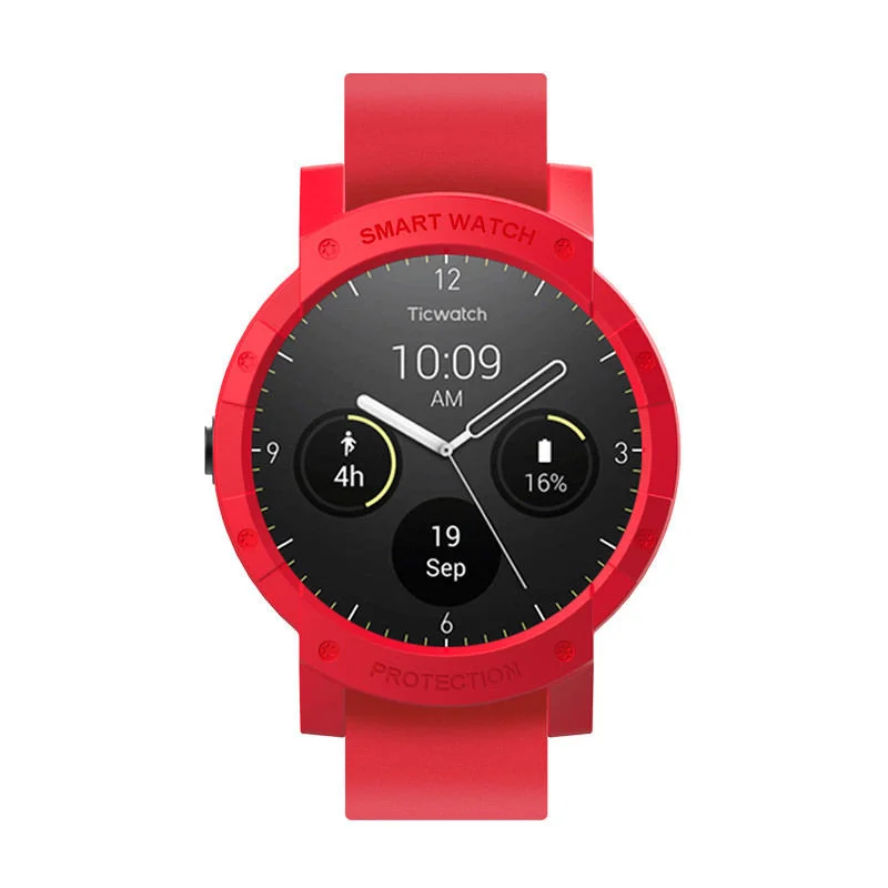 Часовой механизм Защитный чехол для Ticwatch E Smart циферблате протектора крышки Shell для Tic часы E Sport Аксессуары для часов - Цвет: Красный