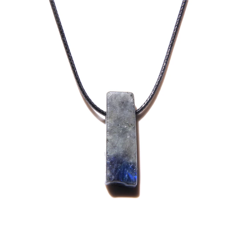 Летние ожерелье из природных кристаллов Женские черные кожаные веревки Amethyste