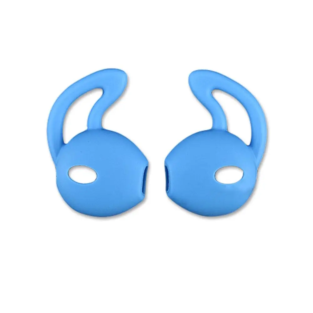 Blue 1 пара спортивных силиконовых ушных колпачков для наушников, адаптер для наушников, защитная крышка, аксессуары для iPhone 6S/5S/7 - Цвет: Blue