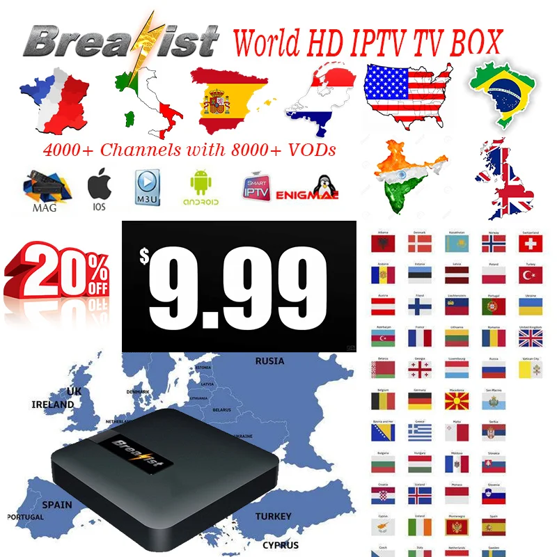 Iptv italia IPTV подписка Франция Италия Испания Нидерланды арабский Германия Швеция