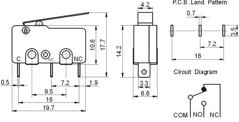 10 шт./лот концевой выключатель 3 Pin N/O N/C высокое качество все новые 5A 250VAC KW11-3Z микропереключатель