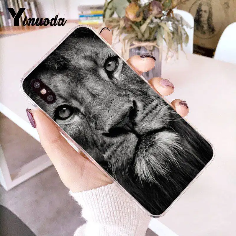Yinuoda для iPhone 7 6 X Чехол животные Лев Coque Shell Роскошный чехол для телефона для iPhone 8 7 6 6S Plus X 5 5S SE 5C 4 4S чехол - Цвет: 6