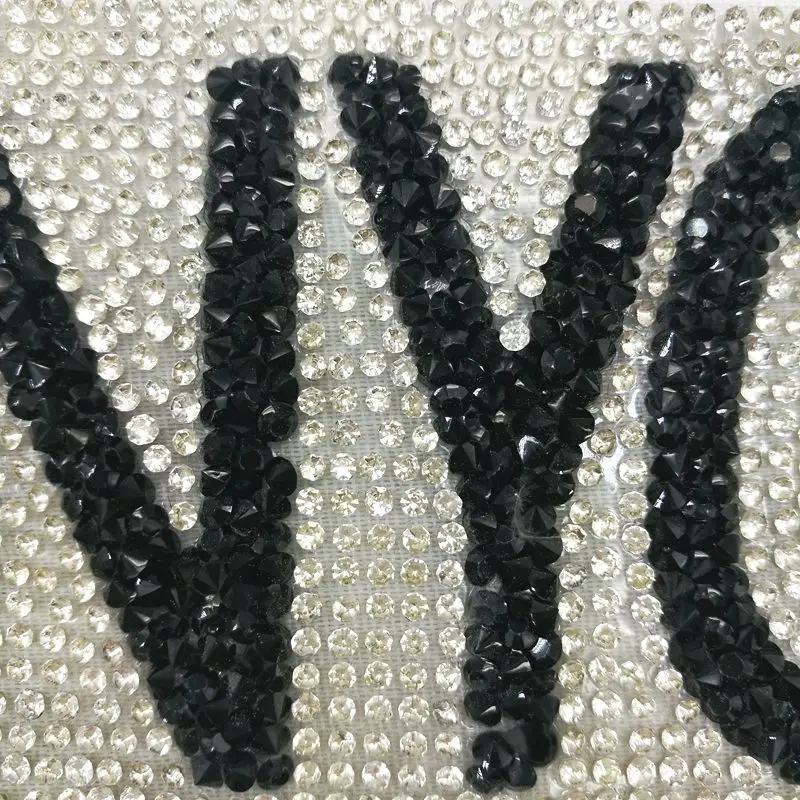 Блестящие нашивки Стразы с вышивкой буквенным принтом модные блестками для