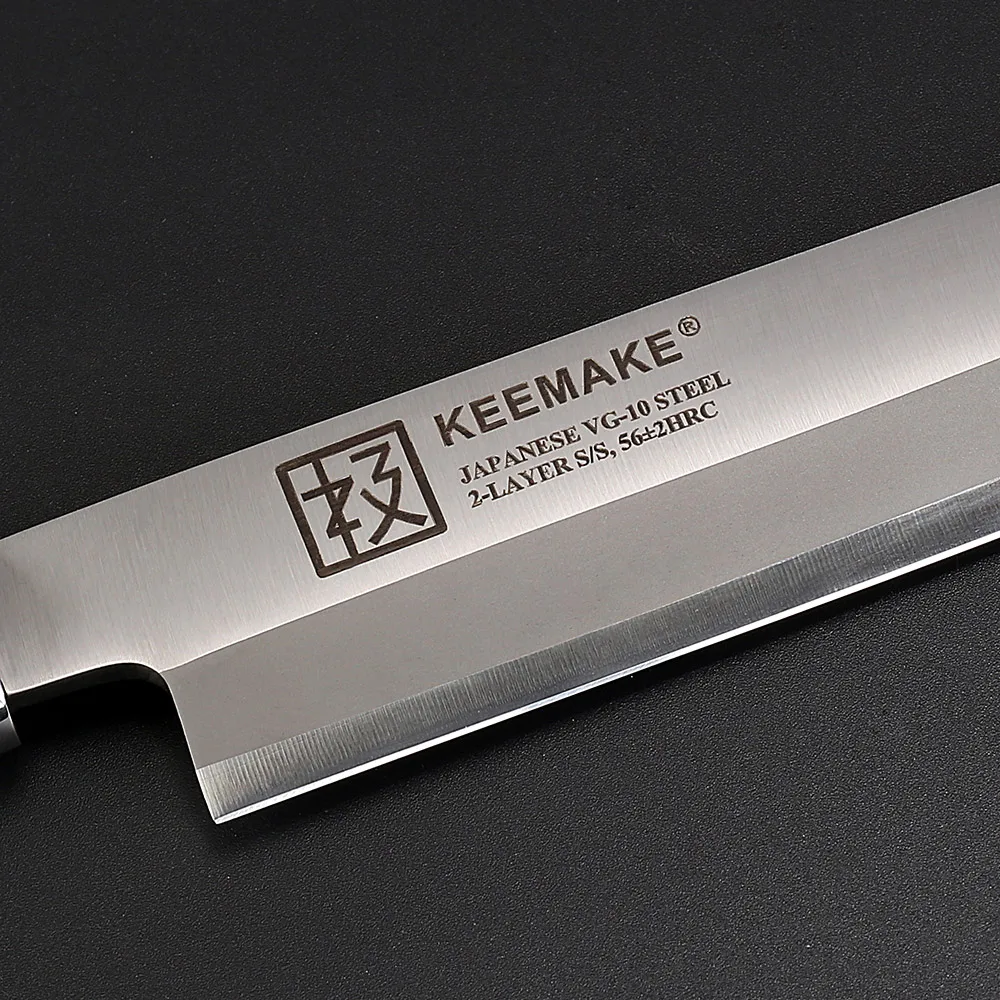 KEEMAKE Премиум 10 5 дюймовые сашими кухонные ножи японский VG10 2 слойный нож из