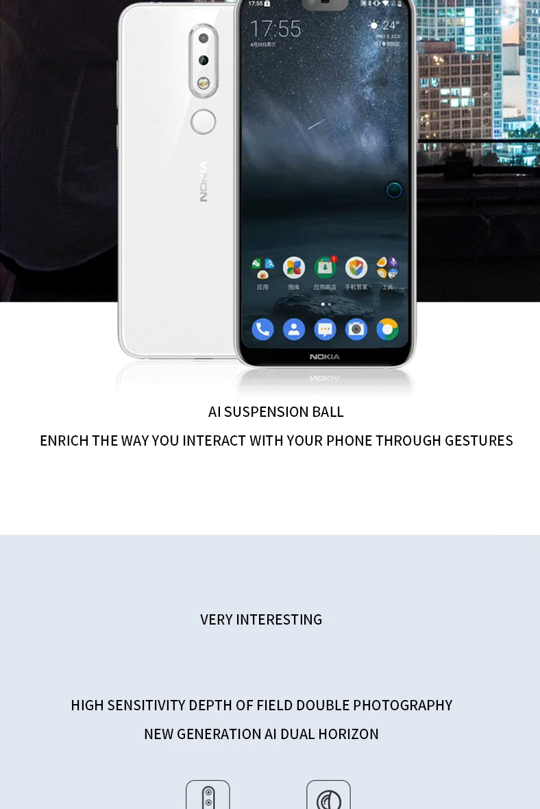 Мобильный телефон Nokia X6/6,1 plus, 5,8 дюймов, 18:9 FHD+ Восьмиядерный процессор Snapdragon 636, 3060 мАч, Мп+ Мп камера, сканер отпечатков пальцев, смартфон
