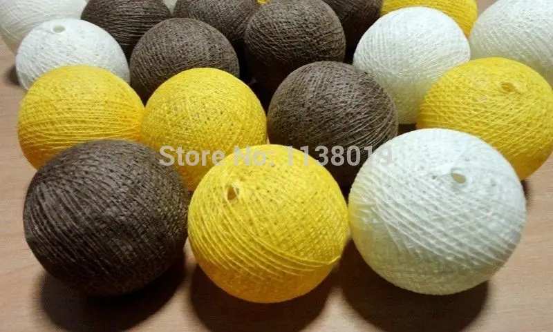 Карамельный желтый тон 20 хлопчатобумажный шар гирлянда вечерние ринка Свадьба