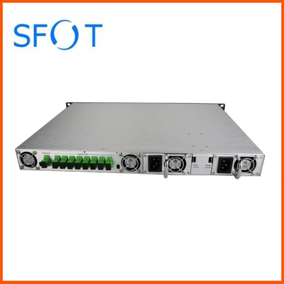 

8 ports EYDFA, 1U high power EDFA, 16/17/22dBm, with or without WDM