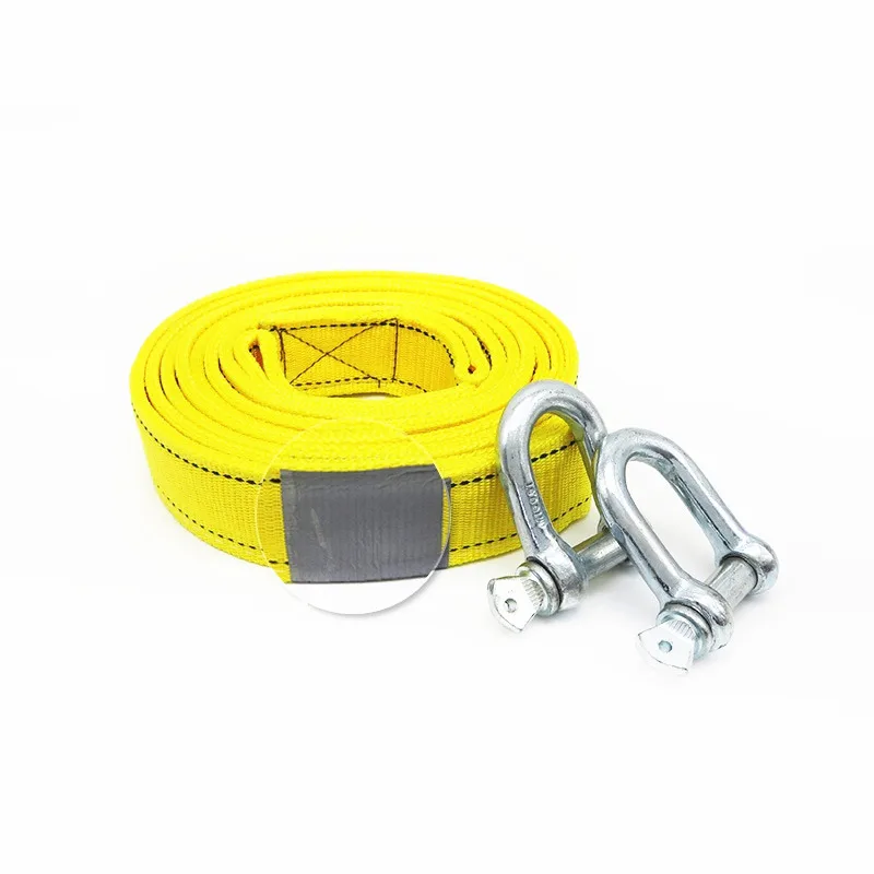high strength 4m Trailer rope automobile wire  cross-country car heavy traction rescue belt trailer 5 tons