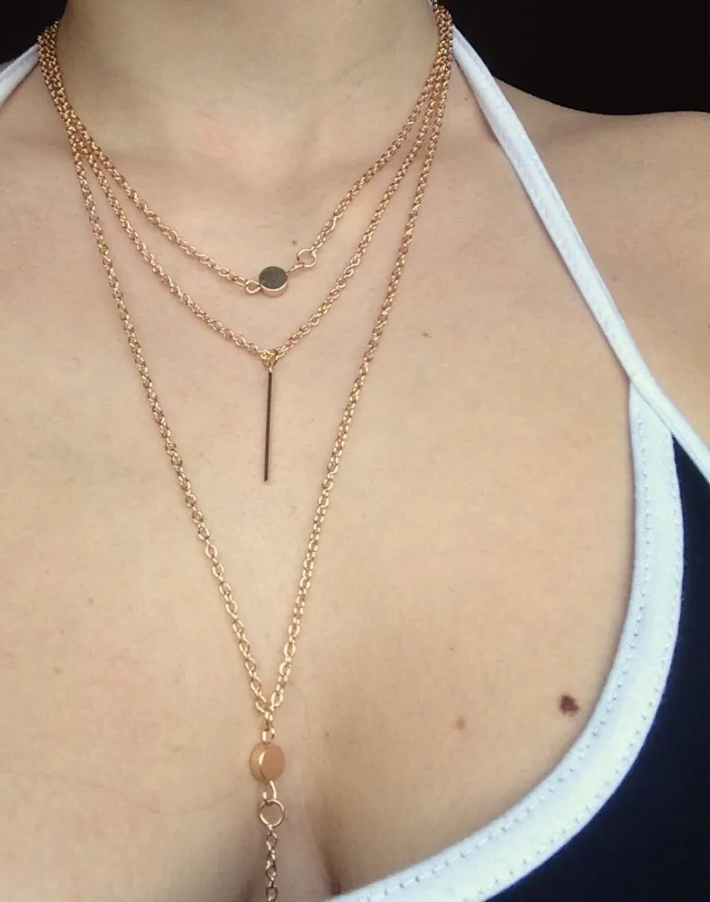 2017 Модные женские ожерелья и подвески из сплава 3-слойное ожерелье с кисточками