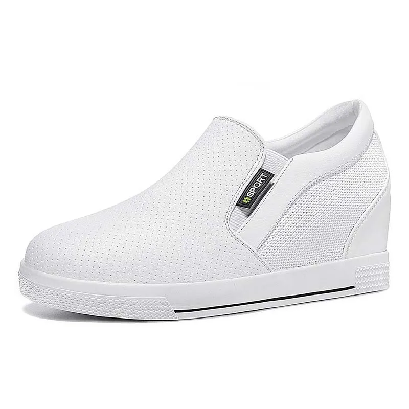 MOLECOLE Женщины Высота Увеличение Клинья Обувь 2017 Новая Весна Туфли На Платформе