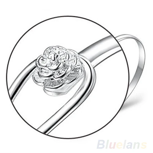 Новые модные ювелирные изделия простой круг цветок Роза манжеты браслет 099T|bracelet