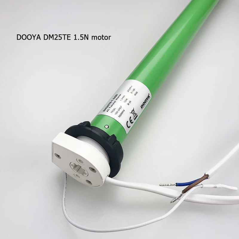 Мотор трубчатый Dooya DM25TE 1.5n работает с wifi Alexa 433MHZ 100V-240V подходит для 38мм трубы электрического моторизованного роллета.