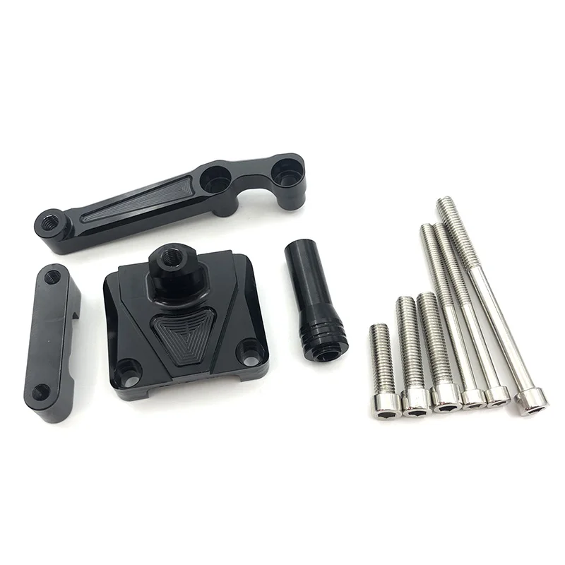 black Для Kawasaki NINJA 250R EX250 2008-2012 11 мотоциклетный стабилизатор демпфер руля Монтажный кронштейн держатель комплект поддержки Se - Цвет: black