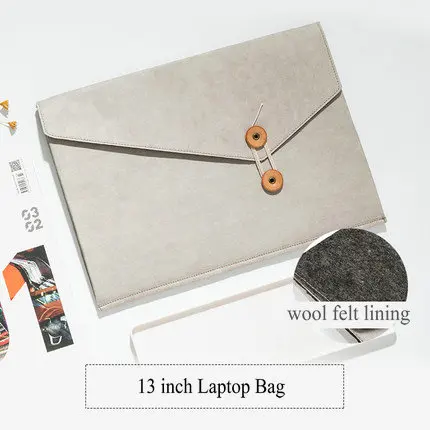 13 inch Laptop Bag Моющаяся крафт-бумажная ткань А4 Сумка для документов мульти-карман папка для файлов А4 бумажный Органайзер Сумка для документов - Цвет: 13 inch Laptop Bag
