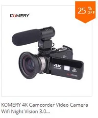 KOMERY HD видеокамера 2,7 дюймов ЖК-экран 16x зум цифровая анти-встряхивание мини видеокамера camara fotografica цифровая профессиональная