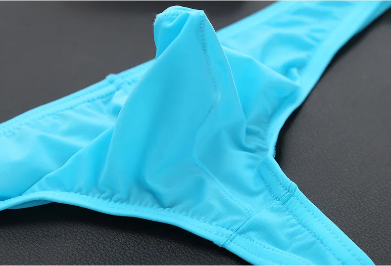 Прозрачные мужские сексуальные трусы мини Мужское нижнее белье G Strings Ice Silk Peins Pouch
