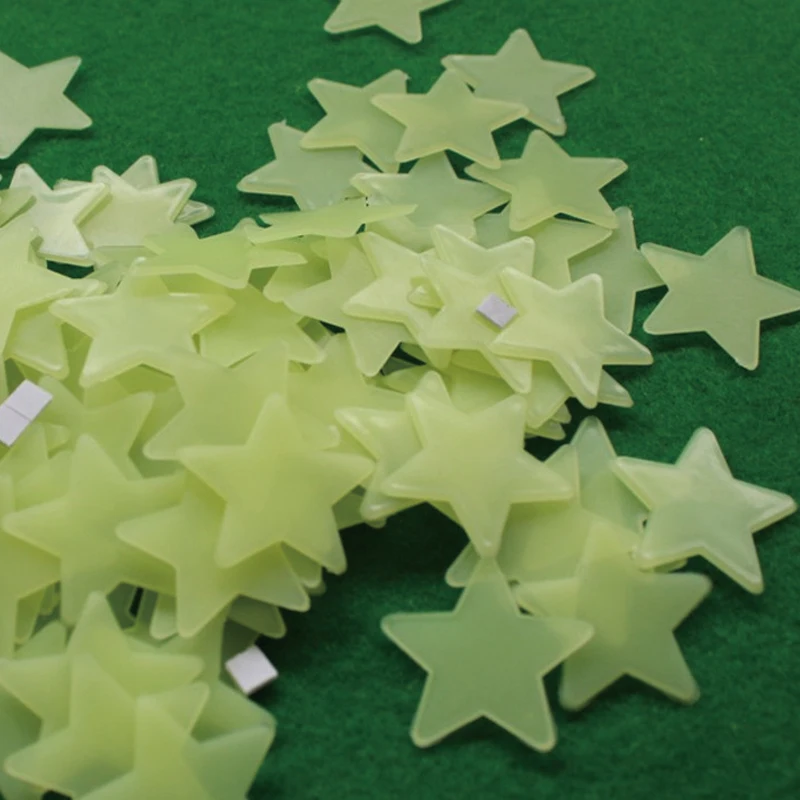 100 шт./упак. светящиеся звезды стены Стикеры s DIY настенные Книги по искусству Home