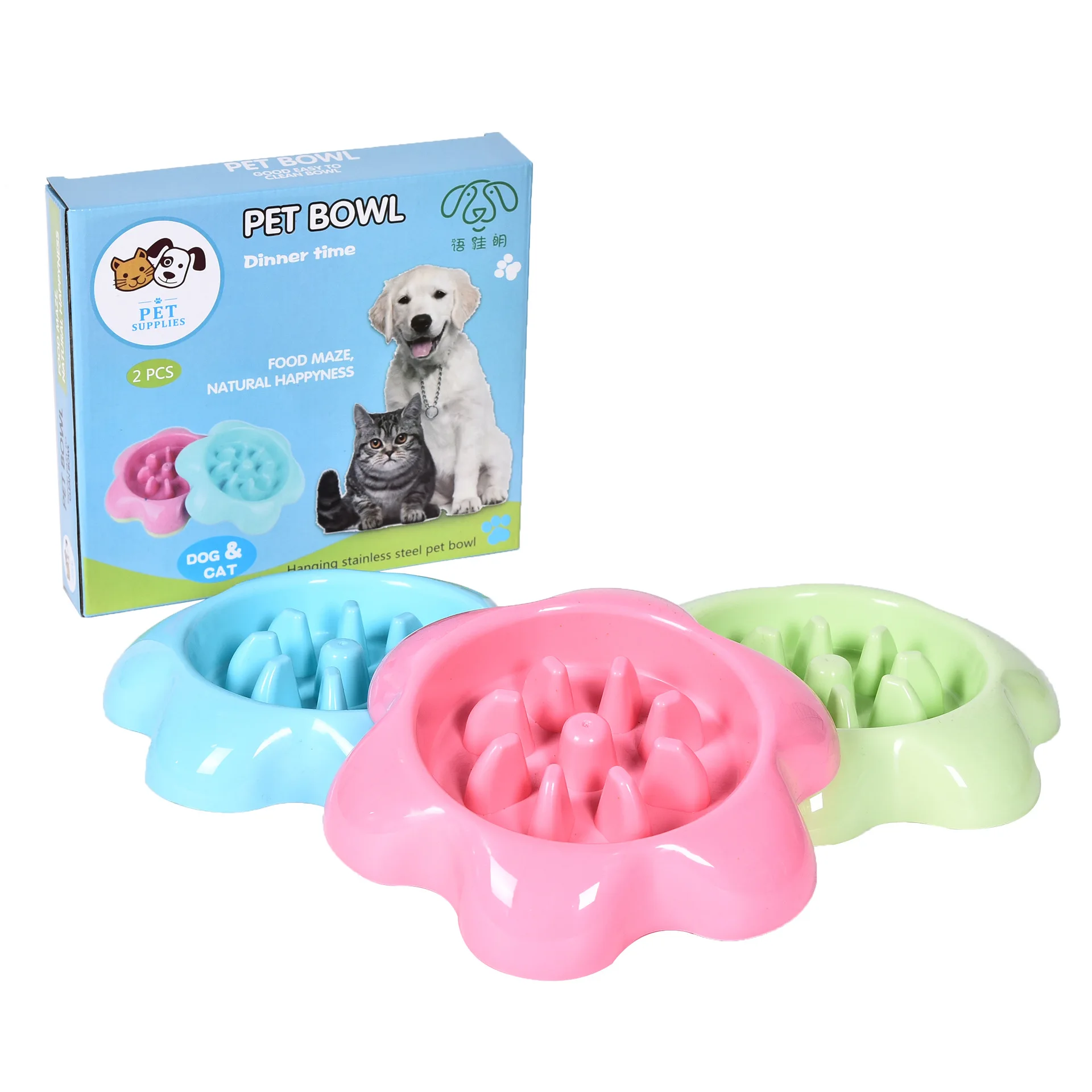 Оригинальный дозатор корма для собак миска собачьего медленный кормления еды