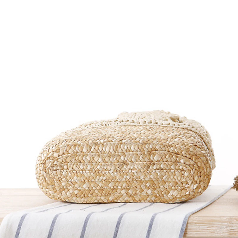 Пляжные рюкзаки TOPHIGH летние соломенные сумки на шнурке с цветочным принтом