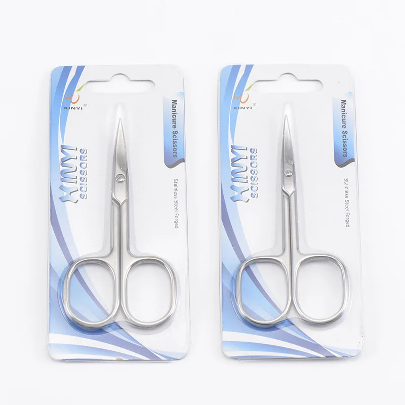 Beauty Eyelashes Curved Nose Hair eyebrow trimmer Stainless Steel Thread Scissors Eyebrow | Красота и здоровье