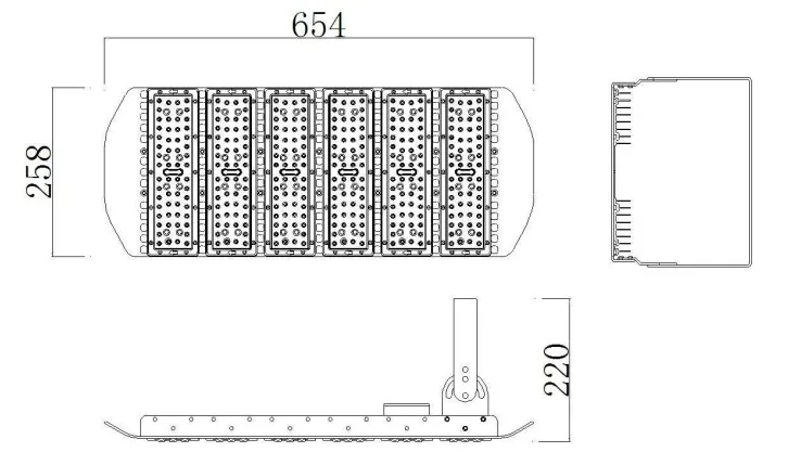 Светодиодный прожектор для высокой мачты 300 Вт IP65 водонепроницаемый 5 лет