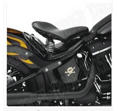 Черное Кожаное пламя Solo Slim Seat + крепление для Kawasaki Vulcan Classic VN 400 VN500 VN800 900 1200 1500 1600 2000