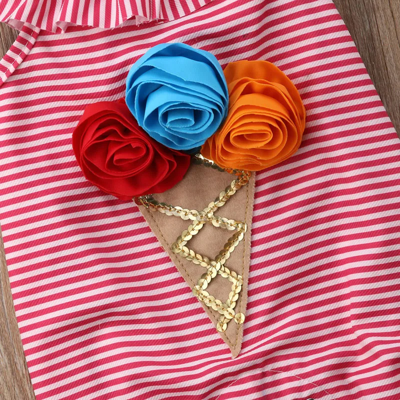 FOCUSNORM новинка модная одежда для новорожденных девочек комбинезон с 3D цветами