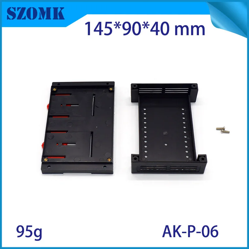 1 шт. корпус для электроники с din-рейкой печатных плат din rial коробка diy 145*90*40 мм