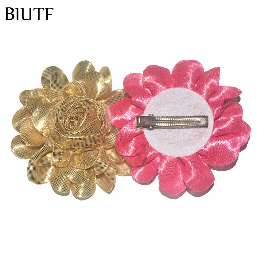 50 шт. 4 дюйма Искусственный металлический Шифоновый Цветок в рулоне | Аксессуары