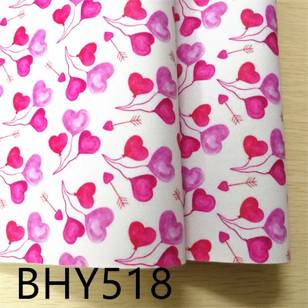 7,6*12 дюймов День Святого Валентина принт искусственная кожа для DIY аксессуары BHY517