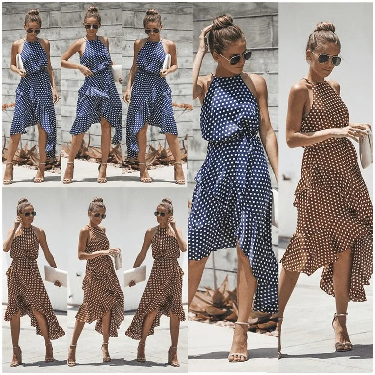 2019 летнее модное волнистое кружевное платье с вырезом на талии оборками