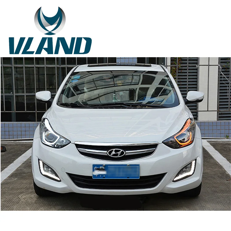 VLAND завод для автомобильных головных ламп фары HUNDAI Elantra 2012 2014 2015 светодиодный